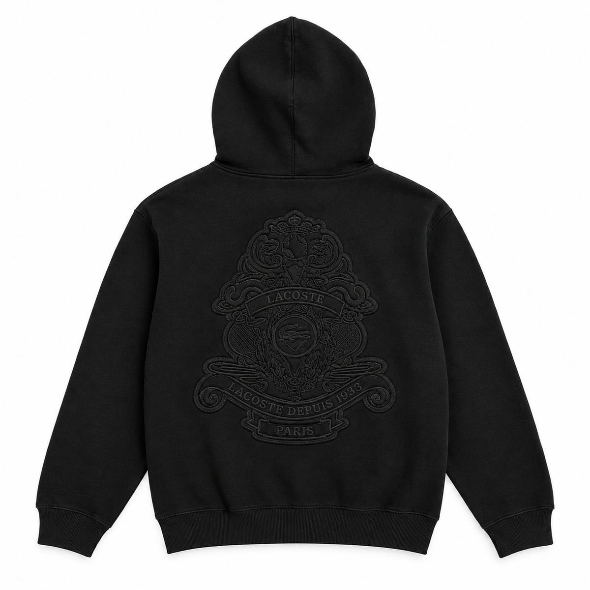 Sweat à capuche avec écusson et broderie - noir
