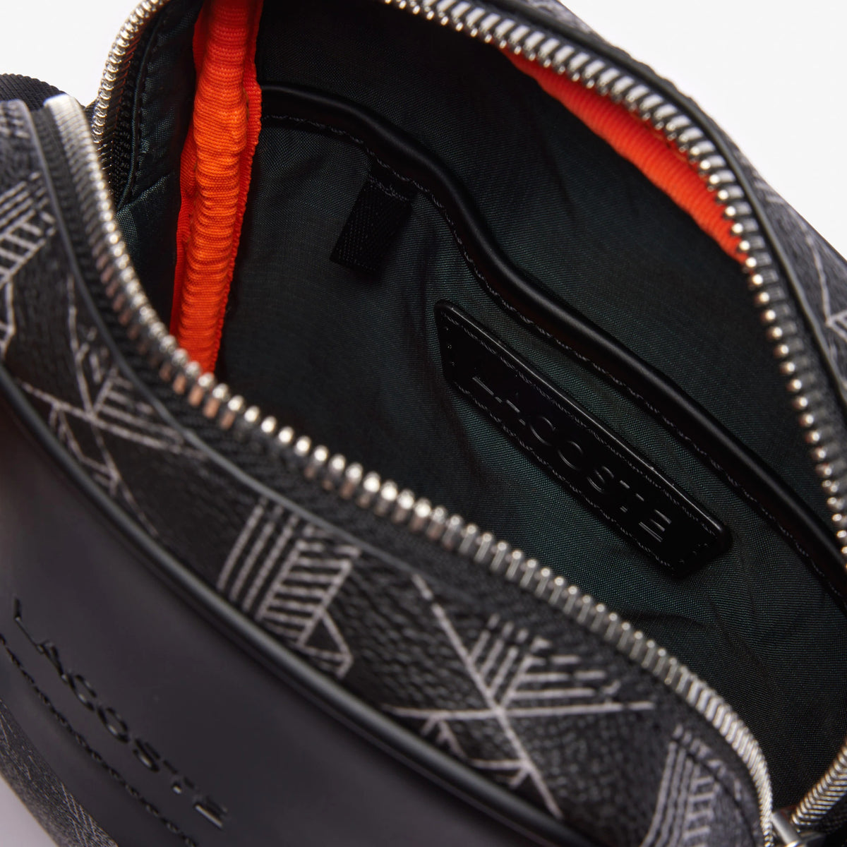 Sacoche verticale The Blend avec monogramme noir gris