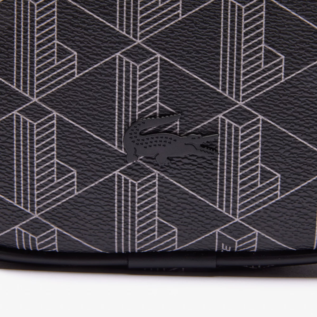 Sacoche verticale The Blend avec monogramme noir gris