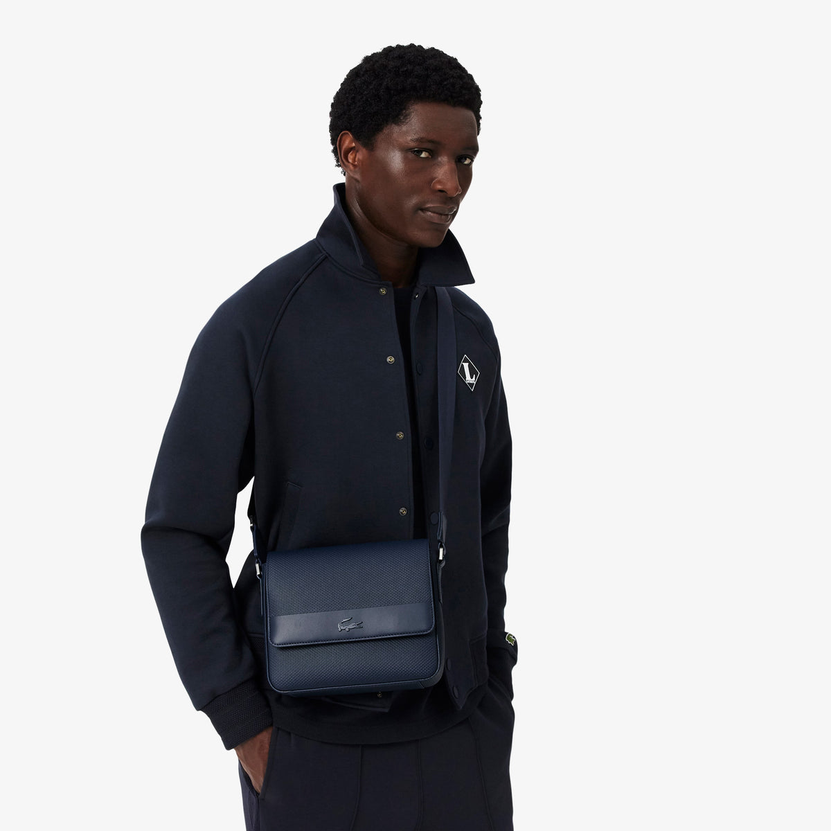 Chantaco Leather Messenger Bag - PEACOAT