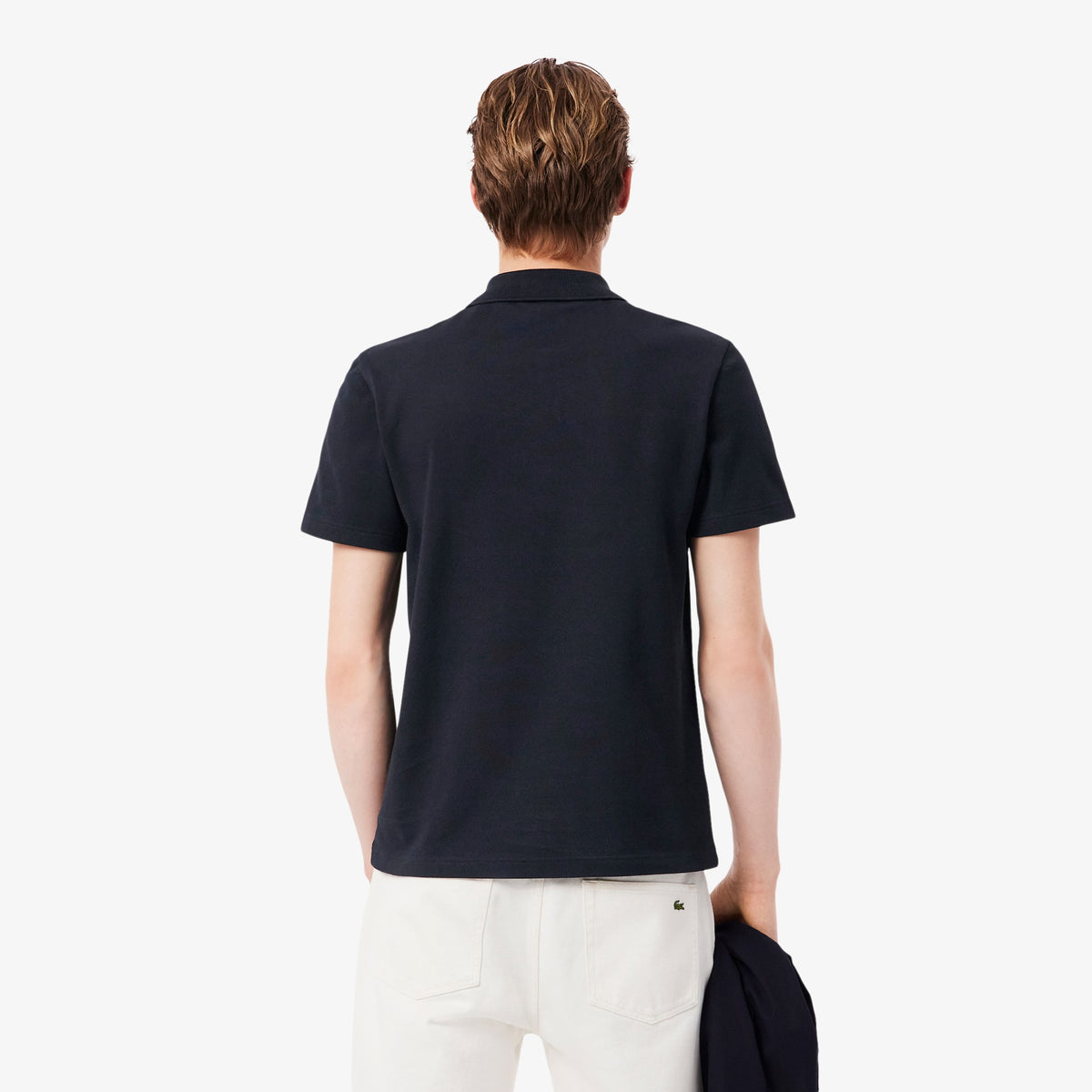 Regular Fit Colour-Block Piqué Polo Shirt - Black / Charcoal