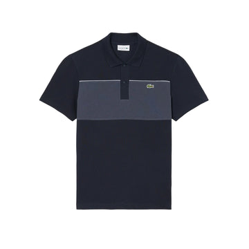 Polo regular fit color-block en Piqué - Noir / Gris Fonce