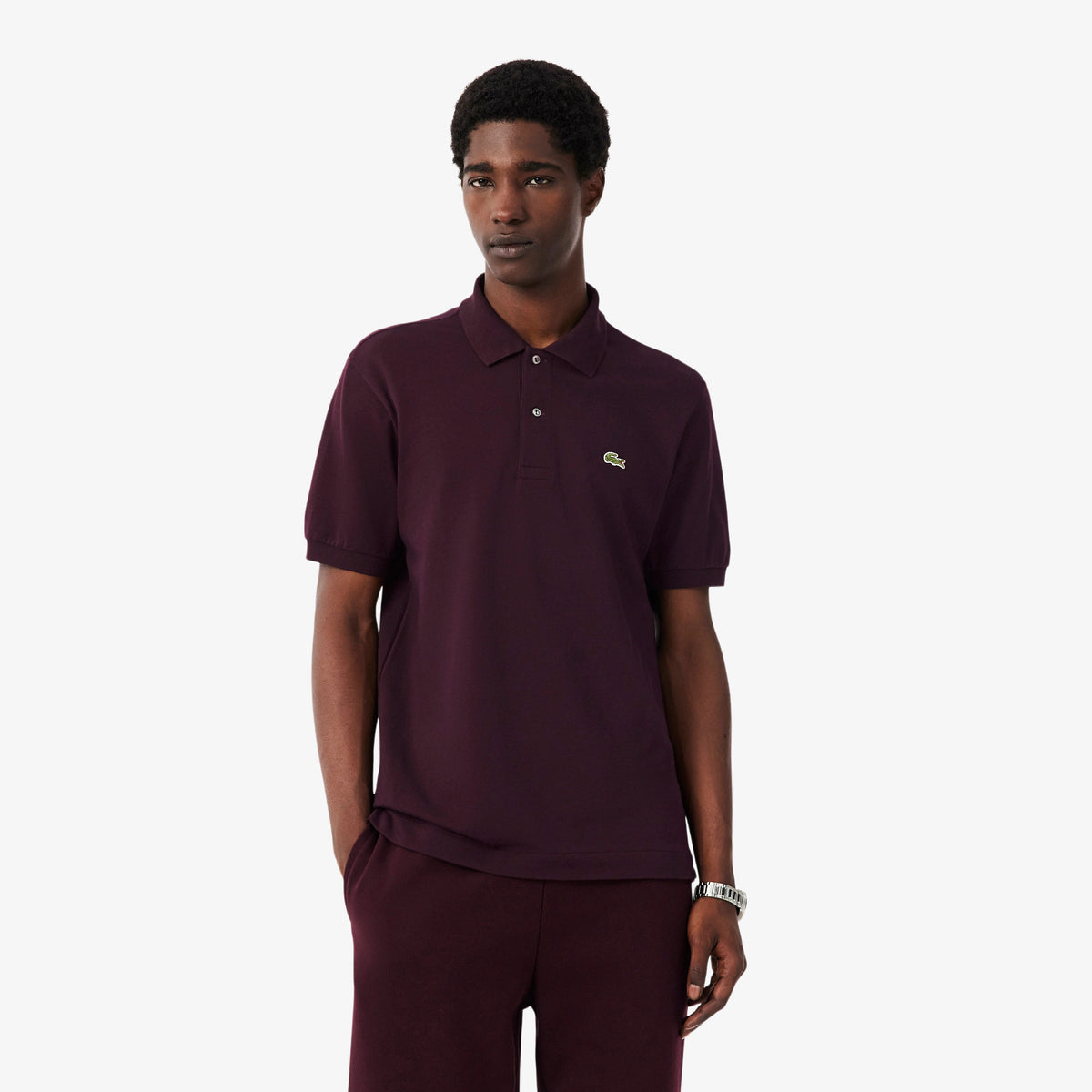 Polo Original L.12.12 coton - Marron bourgogne