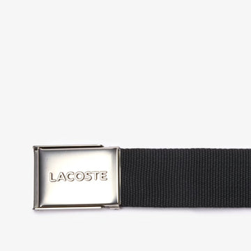 Ceinture homme en sangle avec boucle gravée Édition Made in France - Black