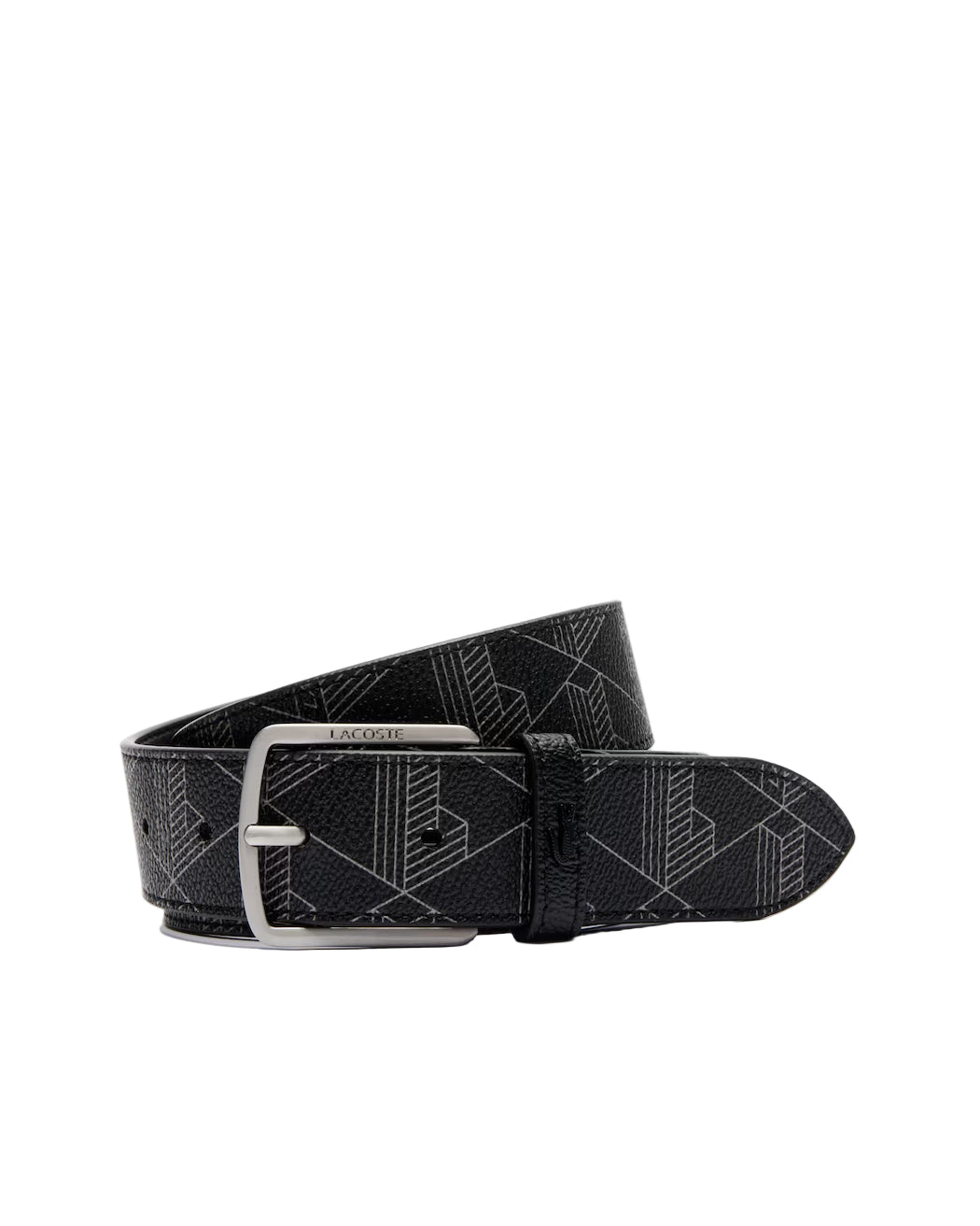 Ceinture en toile enduite monogrammée - noir