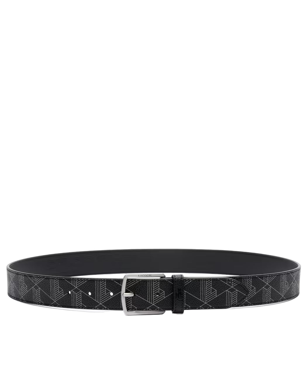 Ceinture en toile enduite monogrammée - noir