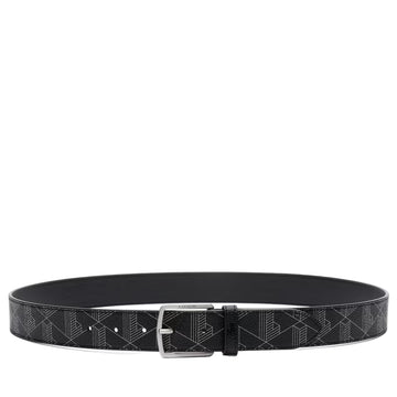 Ceinture en toile enduite monogrammée - noir