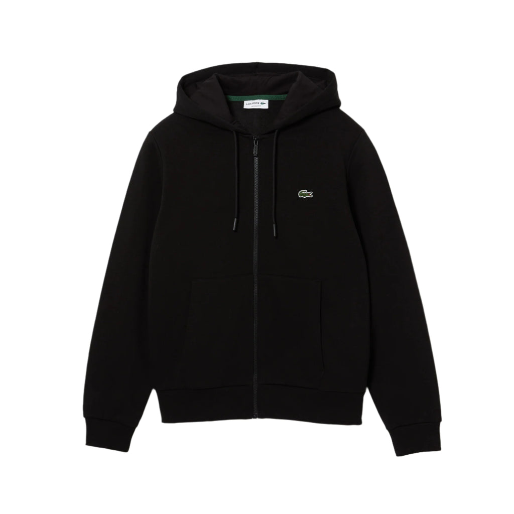 Men's Zip-Up Fleece Hoodie - Black