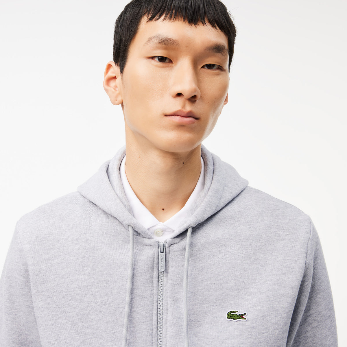 Men's Zip-Up Fleece Hoodie - Grey