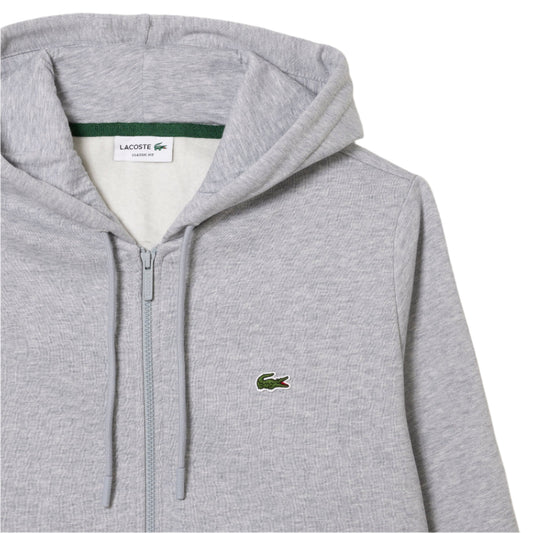 Men's Zip-Up Fleece Hoodie - Grey