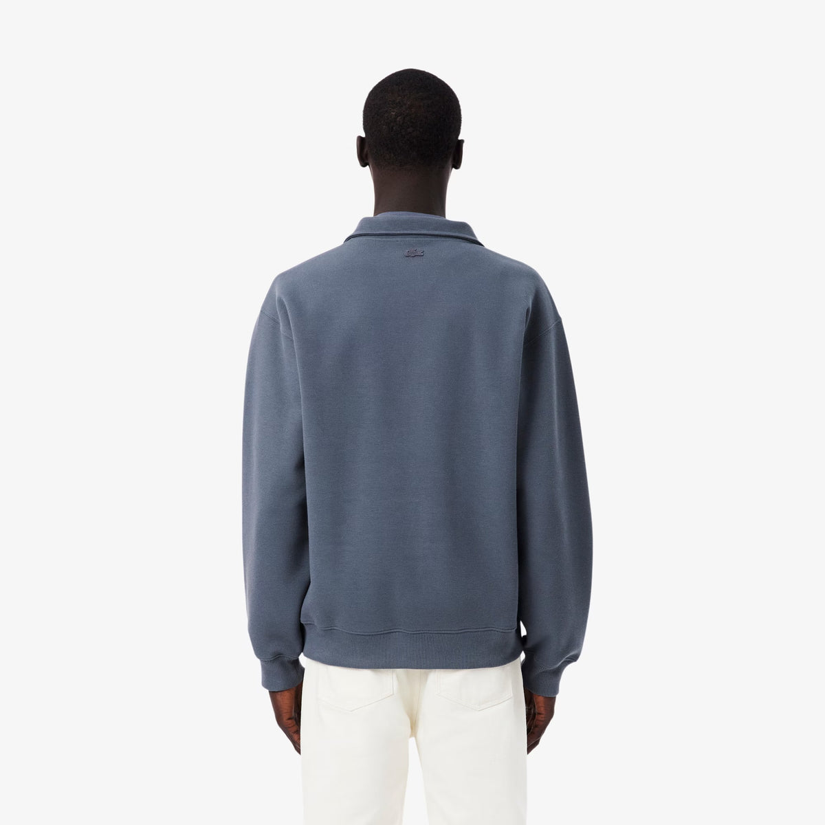 Branded Piqué Sweatshirt - Gray