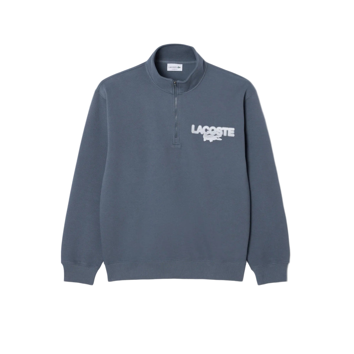 Branded Piqué Sweatshirt - Gray