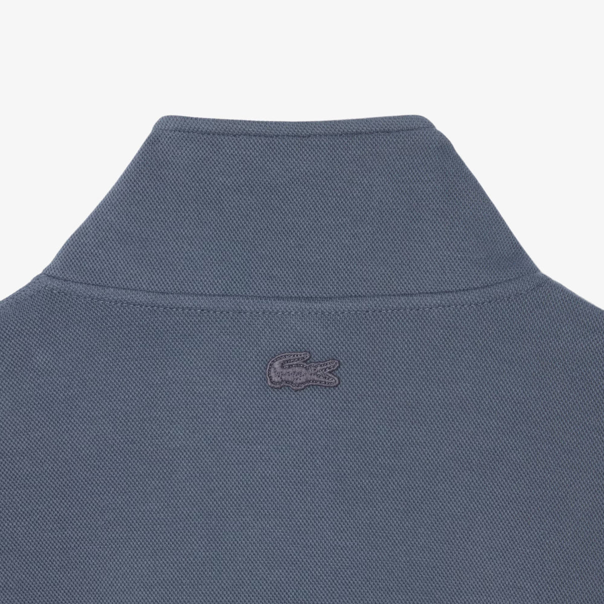 Branded Piqué Sweatshirt - Gray