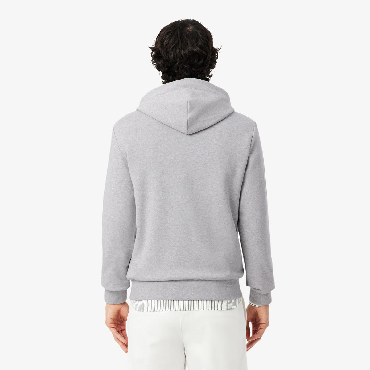 Men's Cotton Fleece Hoodie - Grey Chine