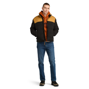 Durable Water repellent puffer jacket - Wheat Boot/Black