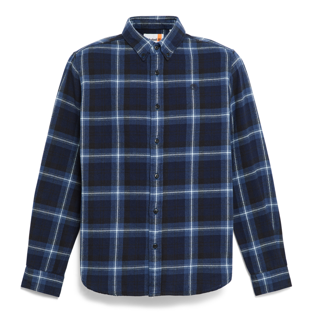 Chemise à carreaux en flanelle mi-épaisse pour hommes