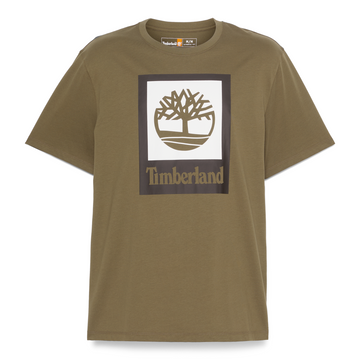 T-shirt Square à logo combiné - Olive