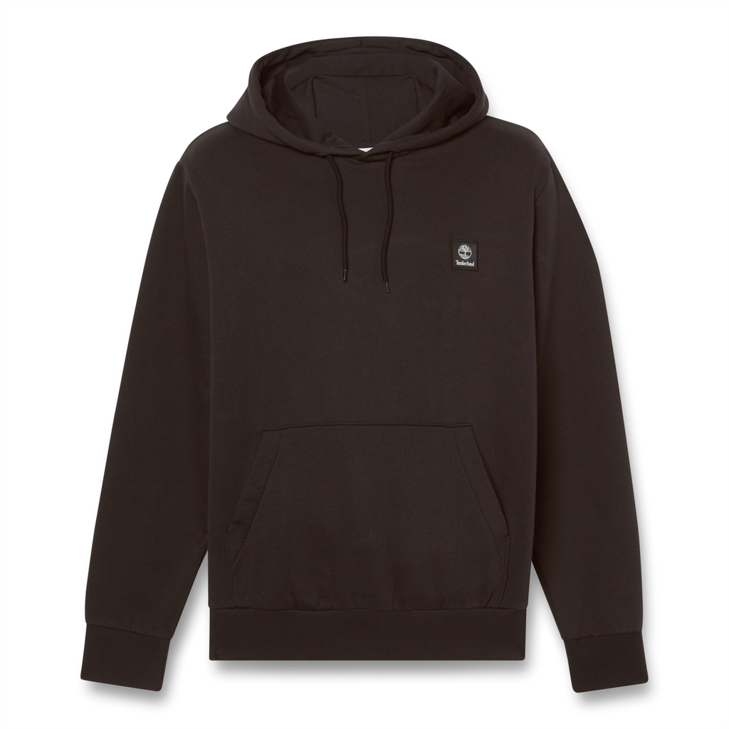 WOVEN BADGE HOOD - Black