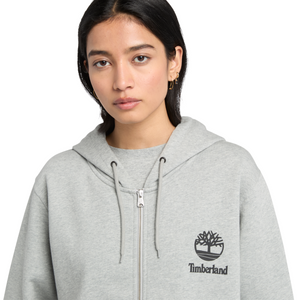 PRINT STACK LOGO FZ (BB) HOODIE - MEDIUM GREY HEATHER