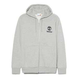 PRINT STACK LOGO FZ (BB) HOODIE - MEDIUM GREY HEATHER