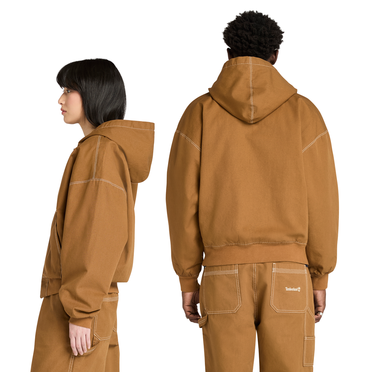 Timberland Duck Canvas Hooded Jacket - Dark Wheat