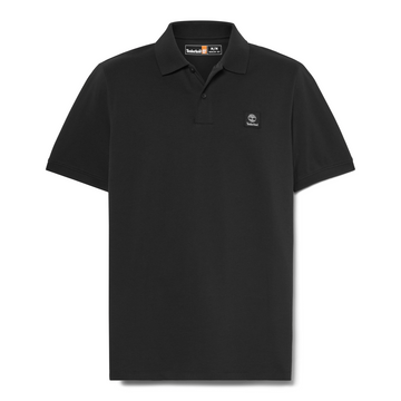 WOVEN BADGE POLO - Black