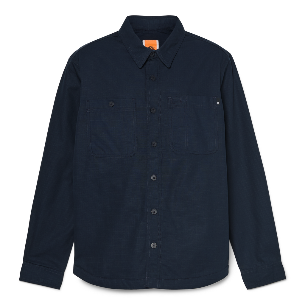 WINDHAM Printed Fleece Lined Overshirt - Dark Saphir