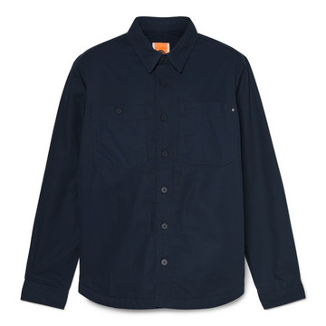 WINDHAM Printed Fleece Lined Overshirt - Dark Saphir