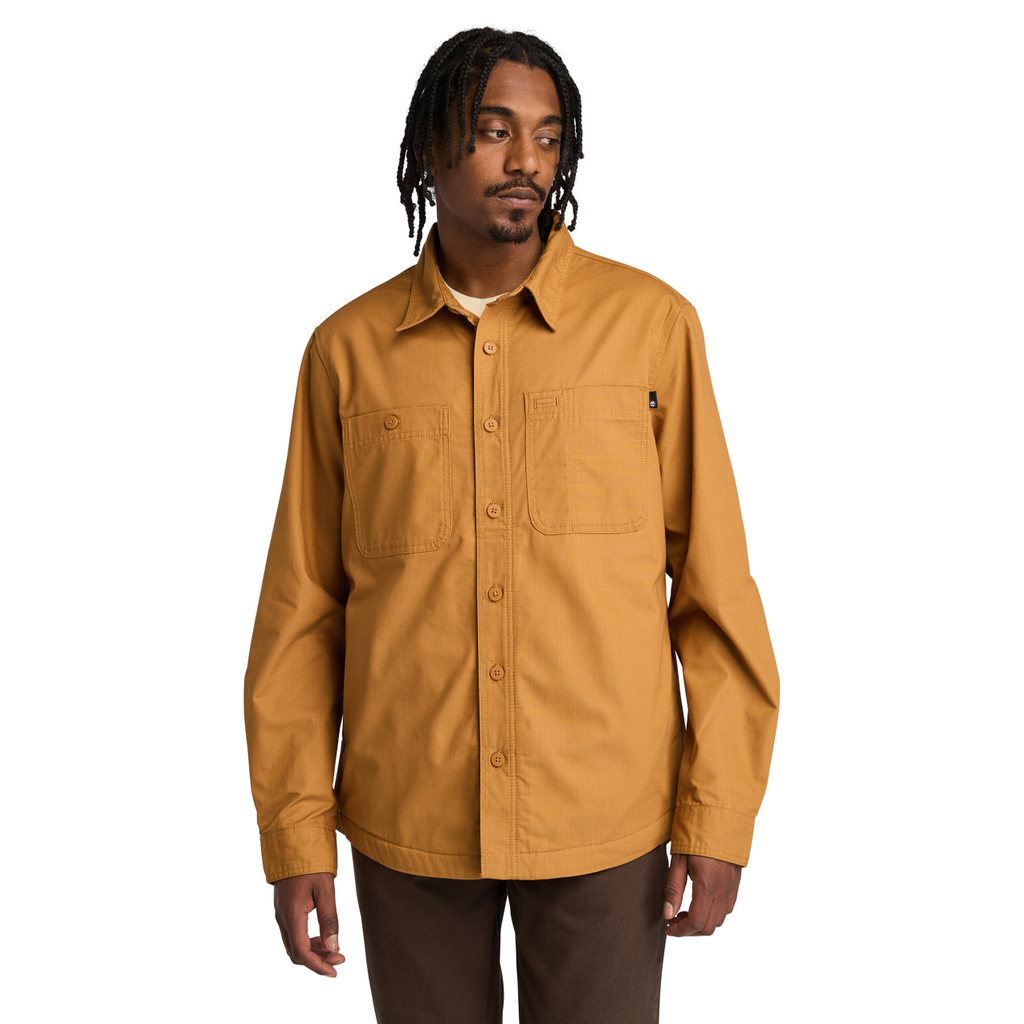 WINDHAM Printed Fleece Lined Overshirt - Wheat Boot