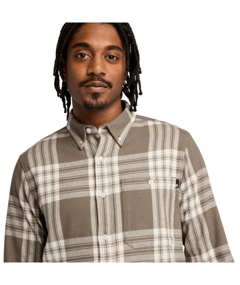 Midweight Flannel Check Shirt - Chocolate Chip