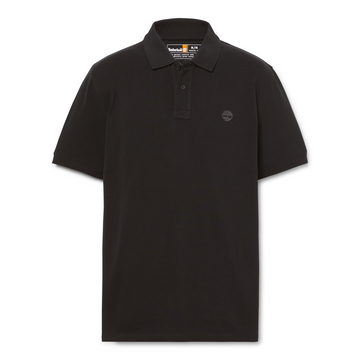 Men's Oyster River Chest Logo Short-Sleeve Polo - Black