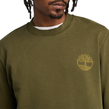 MERRYMACK RIVER GD Back Graphic Crew - Dark Olive