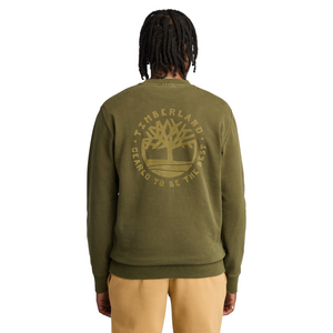 MERRYMACK RIVER GD Back Graphic Crew - Dark Olive