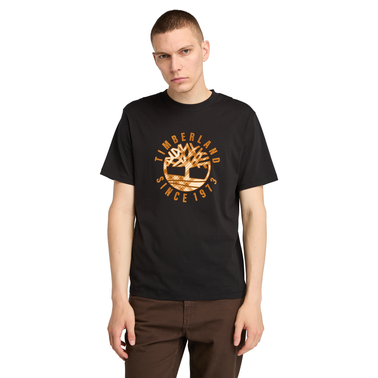 Timberland® Heritage Plaid Logo T-Shirt - Black