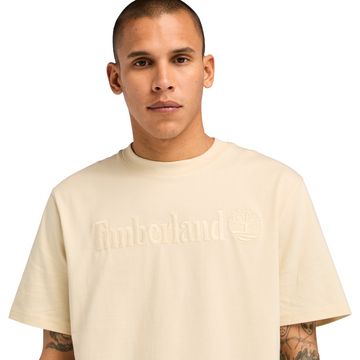 Tonal Embroidered Logo Tee -Angora