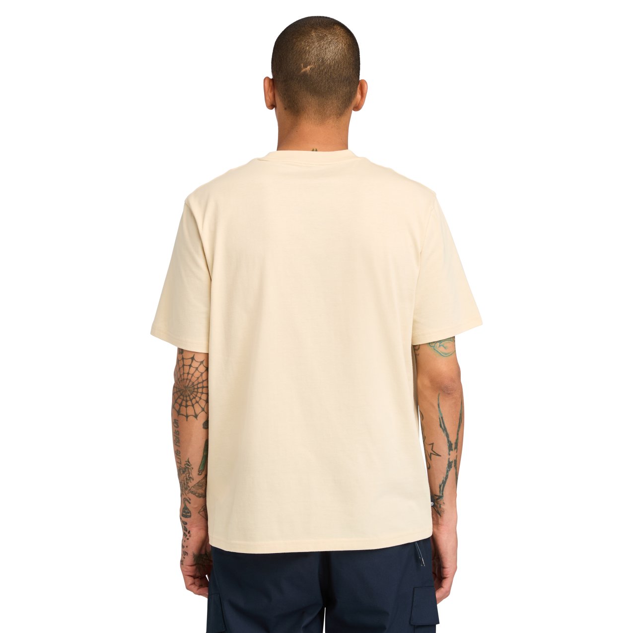 Tonal Embroidered Logo Tee -Angora