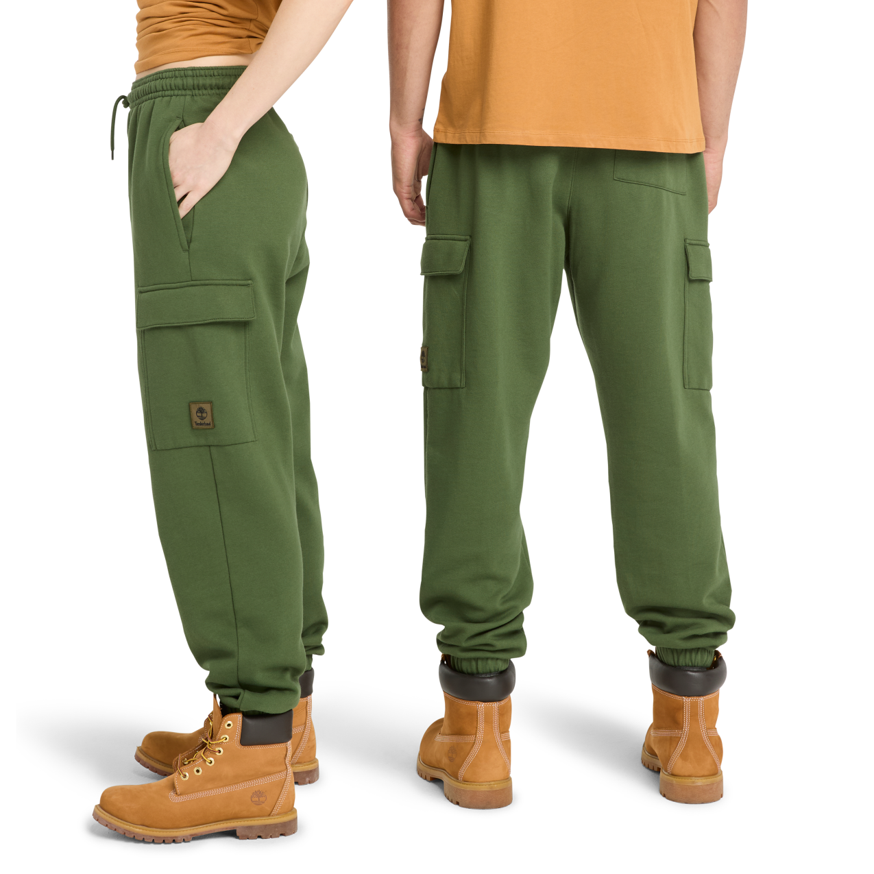 WOVEN BADGE CARGO SWEATPANT - Forest