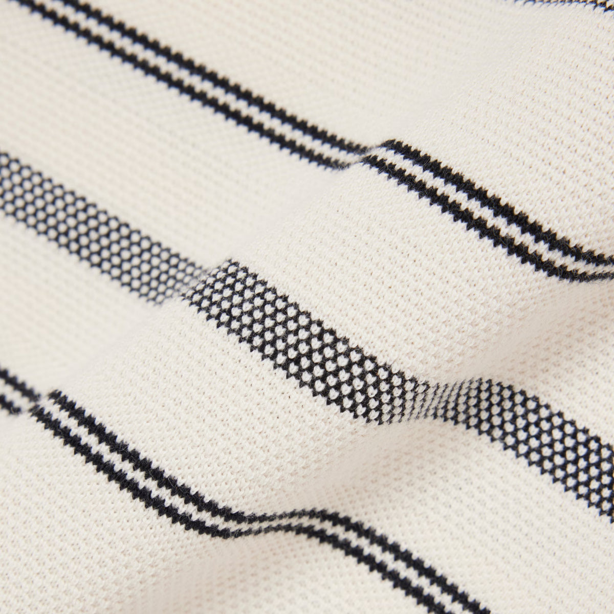 T-shirt en Piqué rayé fabriqué en France - Crème