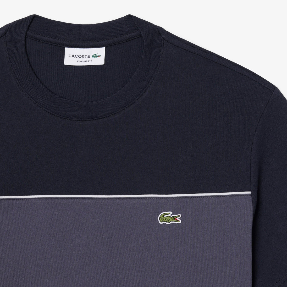 Colour-Block Cotton T-shirt - BLack / Charcoal
