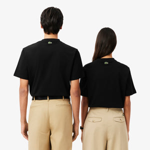 T-shirt coton imprimé signature - Noir