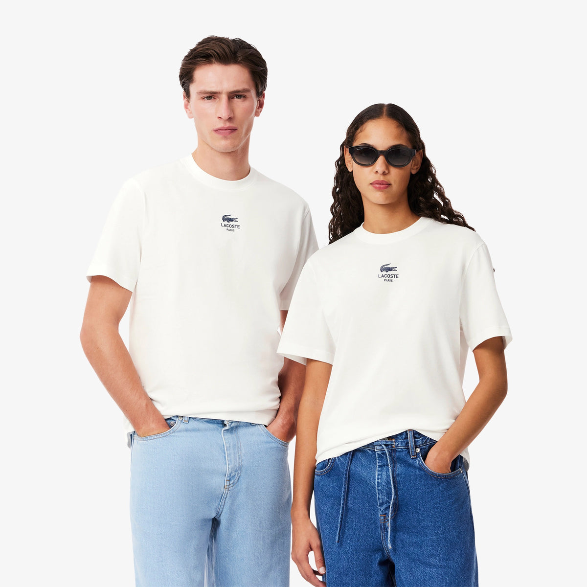 T-shirt coton imprimé signature - Blanc
