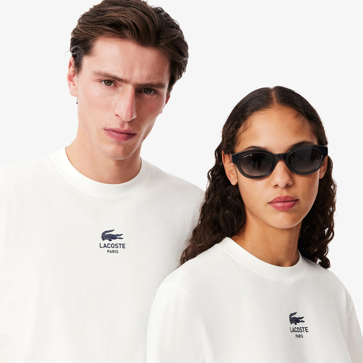 T-shirt coton imprimé signature - Blanc