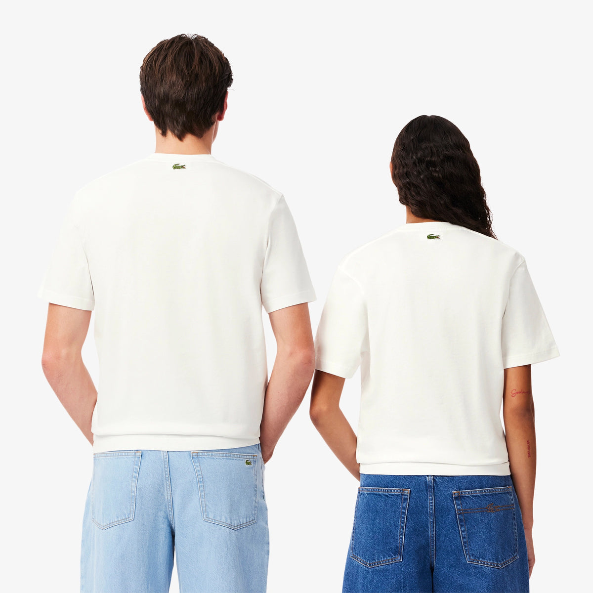 T-shirt coton imprimé signature - Blanc