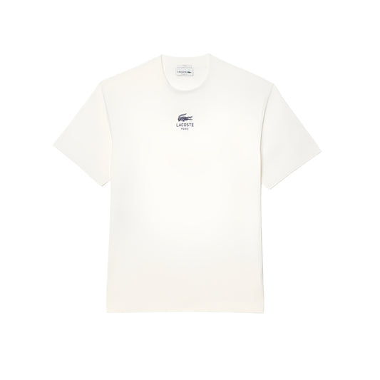 T-shirt coton imprimé signature - Blanc