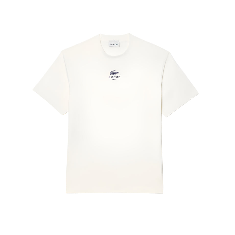 T-shirt coton imprimé signature - Blanc