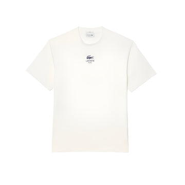 T-shirt coton imprimé signature - Blanc