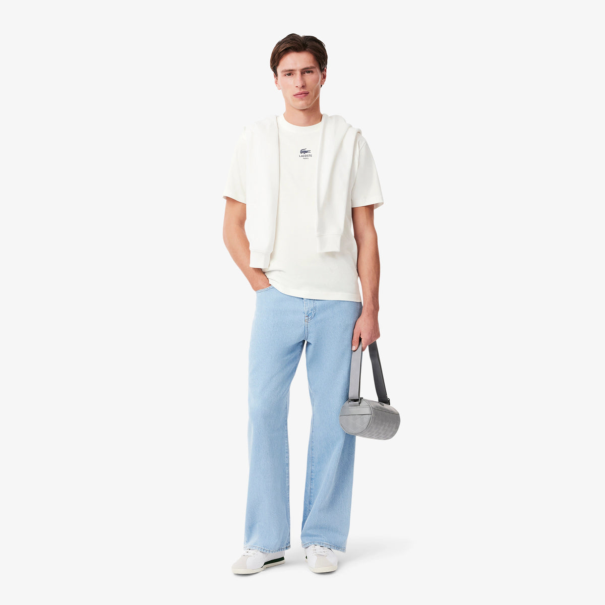 T-shirt coton imprimé signature - Blanc