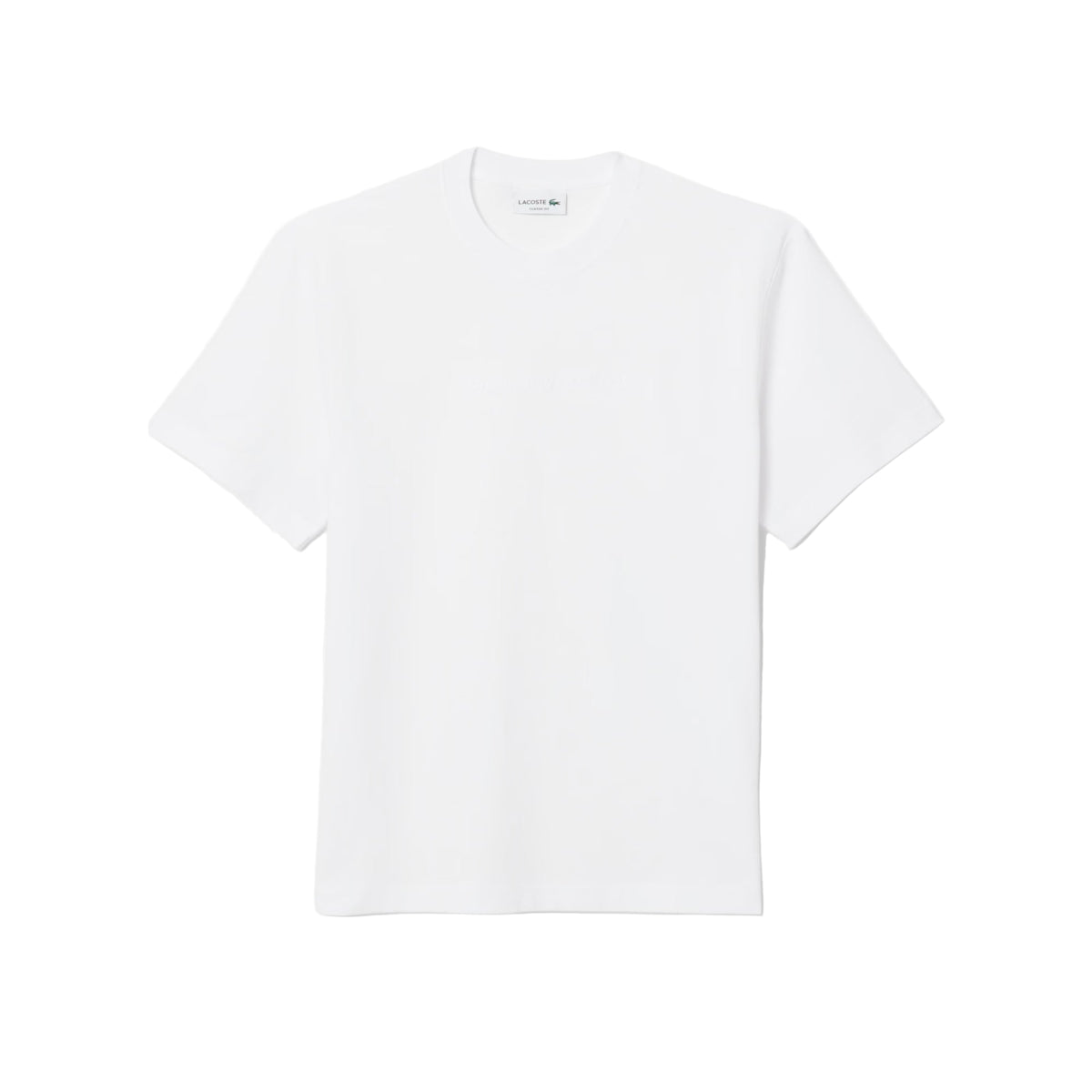 T-shirt coton brodé Lacoste Heritage - Blanc