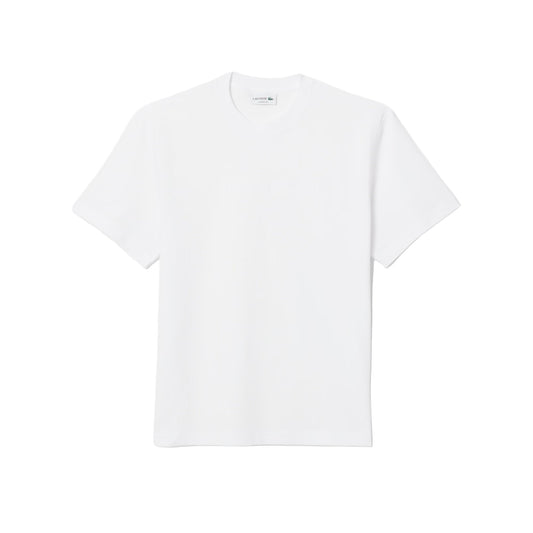 T-shirt coton brodé Lacoste Heritage - Blanc