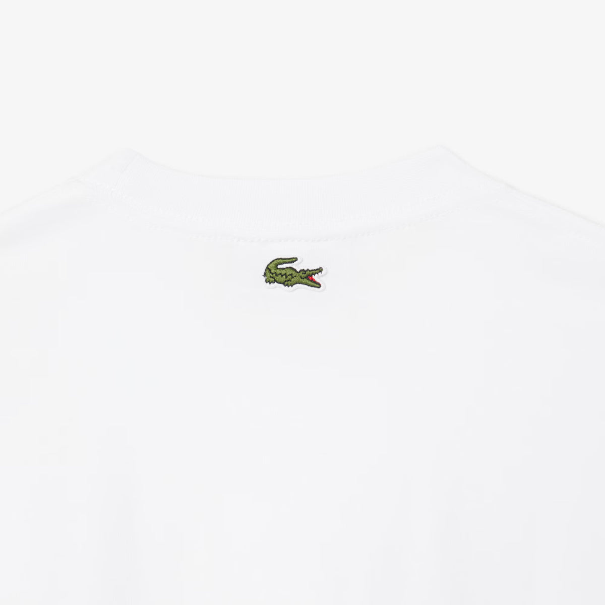 T-shirt coton brodé Lacoste Heritage - Blanc